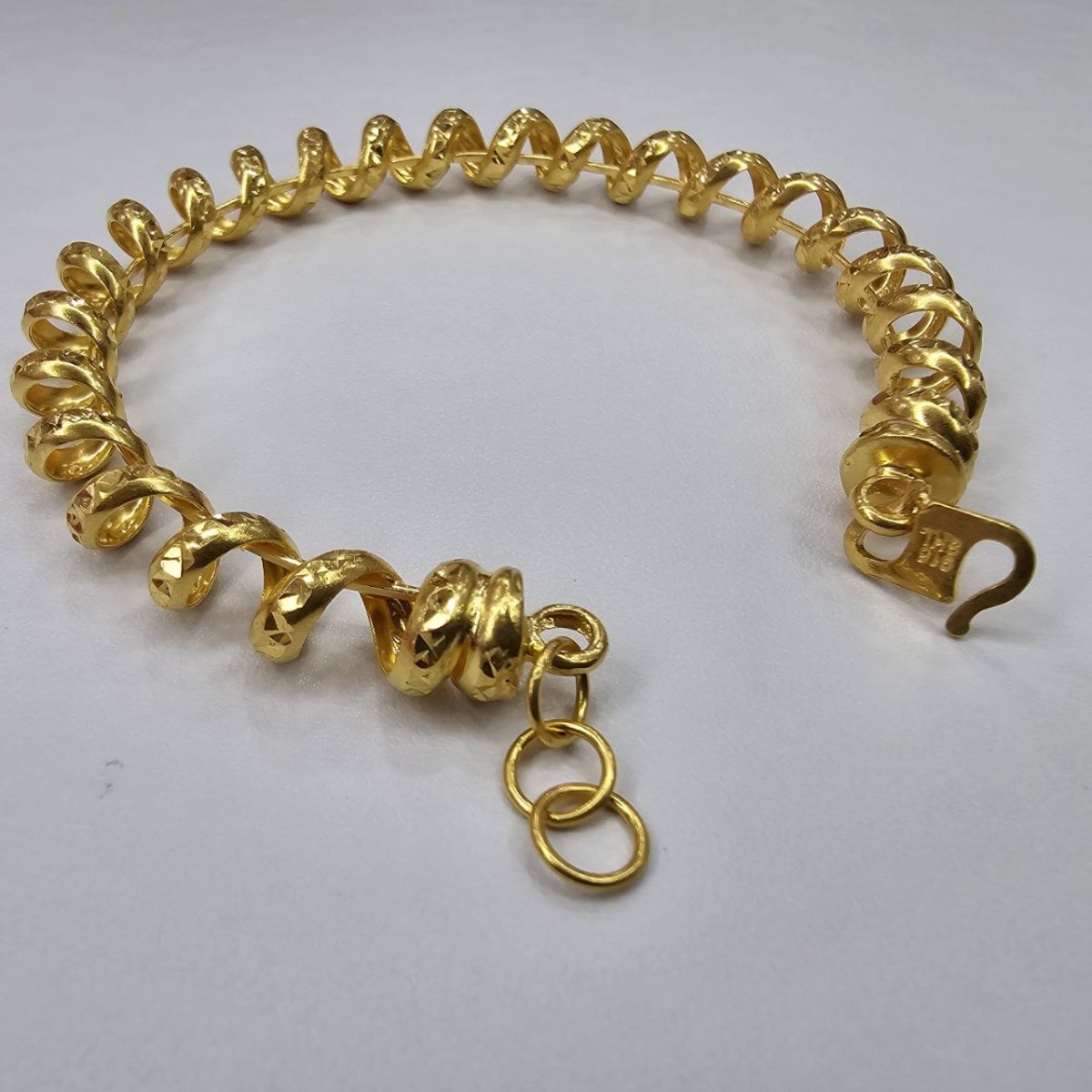 22k / 916 Gold Hair Rubber Band Design Bangle - Best Gold Shop 22k gold 22k gold bracelet 916 gold Bracelets
