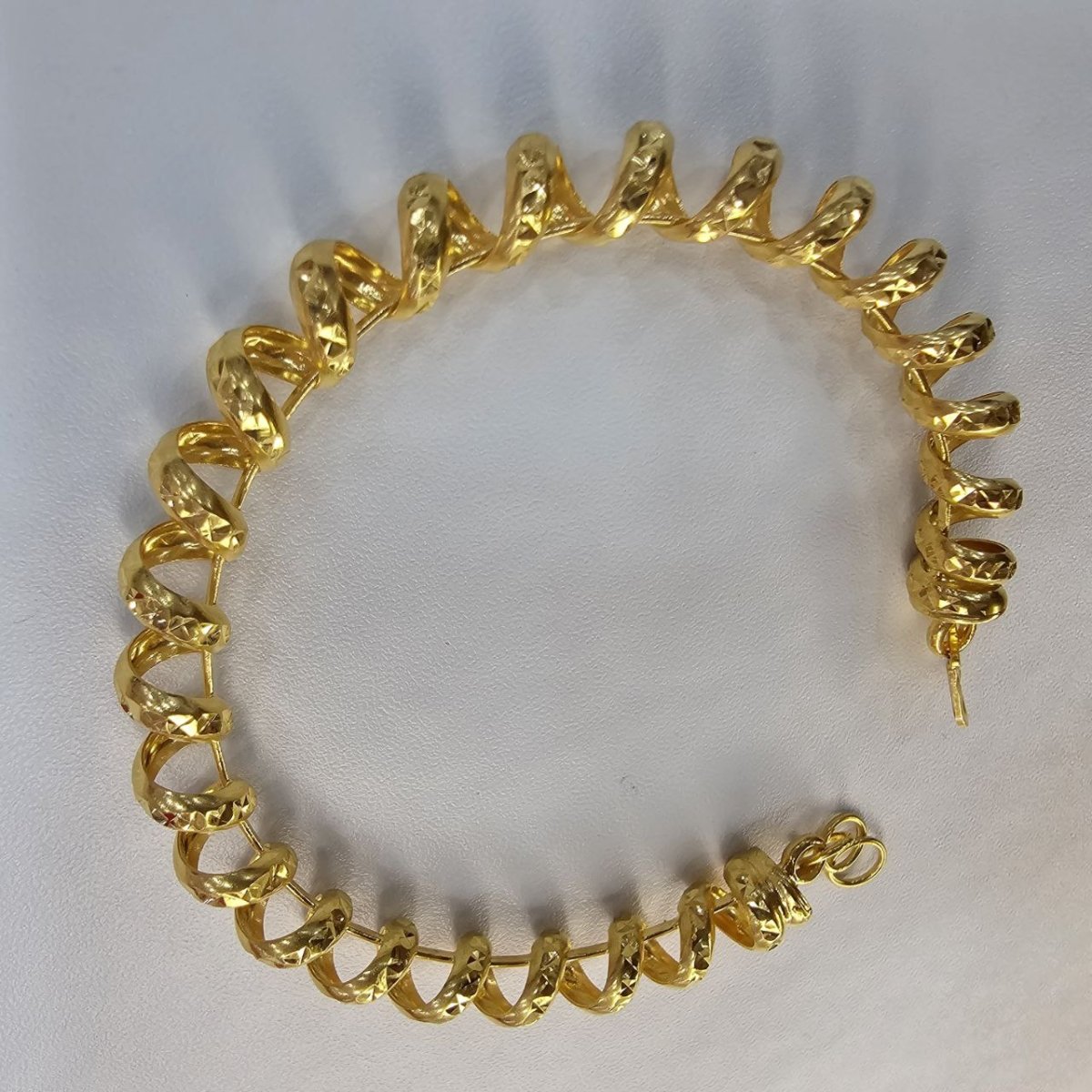 22k / 916 Gold Hair Rubber Band Design Bangle - Best Gold Shop 22k gold 22k gold bracelet 916 gold Bracelets