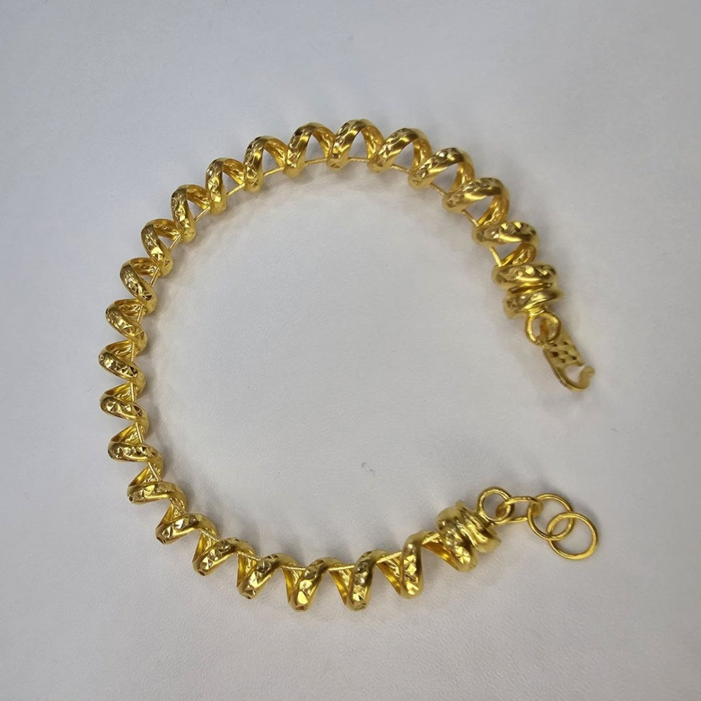 22k / 916 Gold Hair Rubber Band Design Bangle - Best Gold Shop 22k gold 22k gold bracelet 916 gold Bracelets