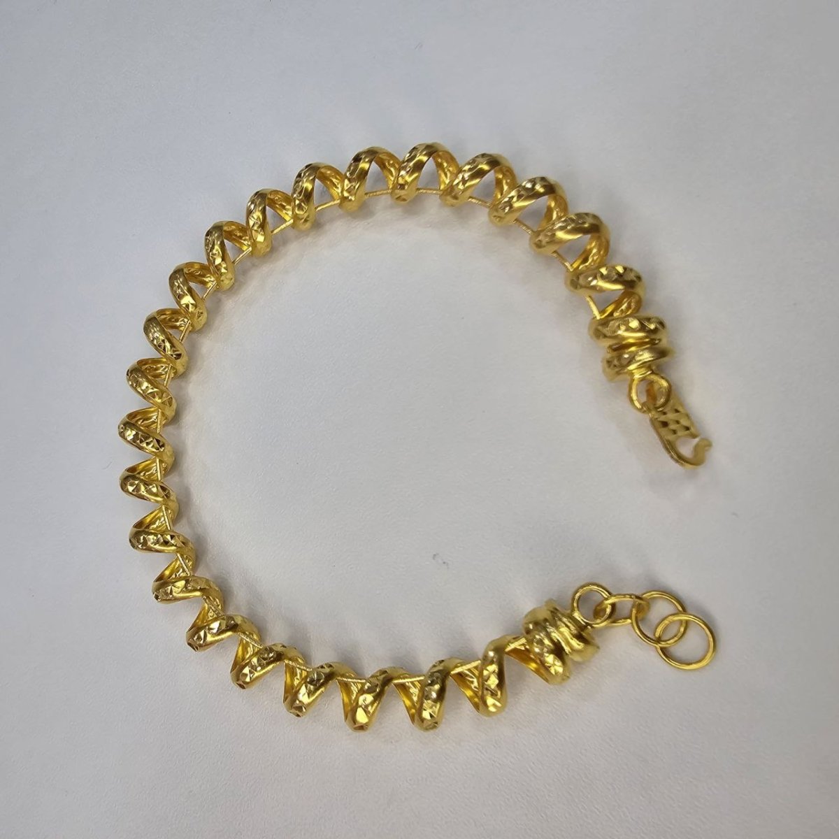 22k / 916 Gold Hair Rubber Band Design Bangle - Best Gold Shop 22k gold 22k gold bracelet 916 gold Bracelets