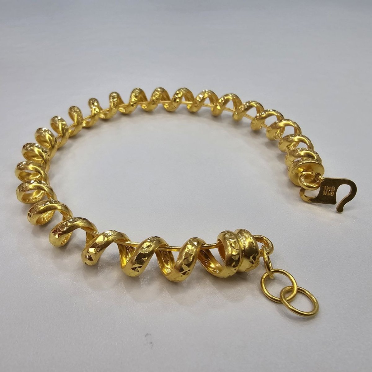 22k / 916 Gold Hair Rubber Band Design Bangle - Best Gold Shop 22k gold 22k gold bracelet 916 gold Bracelets