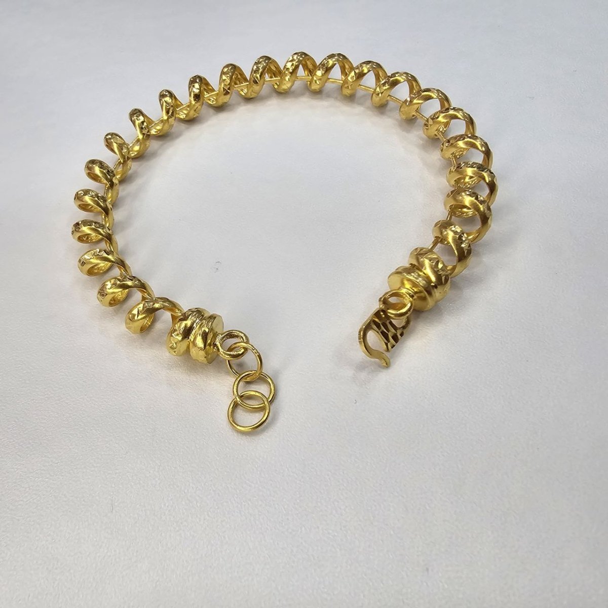 22k / 916 Gold Hair Rubber Band Design Bangle - Best Gold Shop 22k gold 22k gold bracelet 916 gold Bracelets