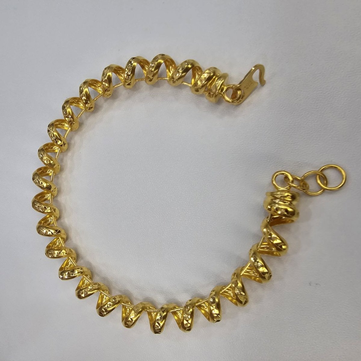 22k / 916 Gold Hair Rubber Band Design Bangle - Best Gold Shop 22k gold 22k gold bracelet 916 gold Bracelets