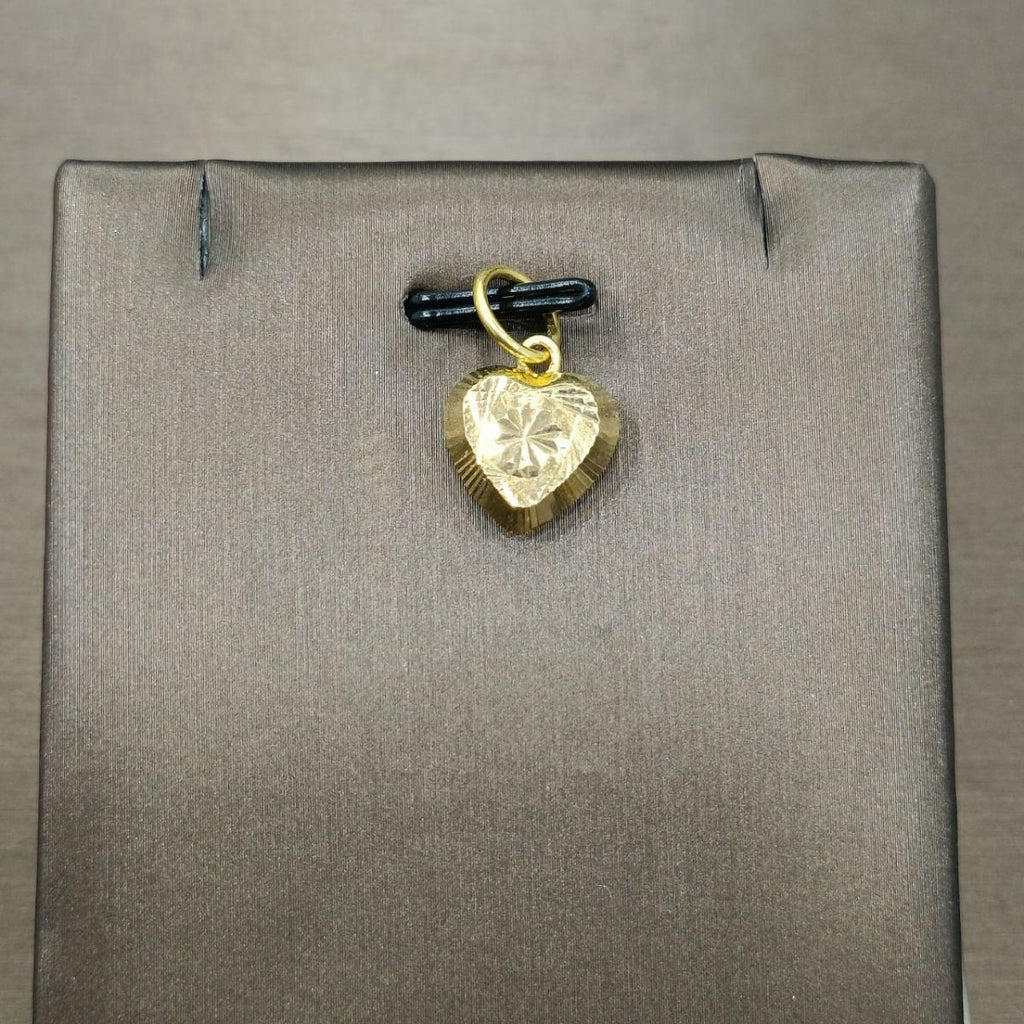 22k / 916 Gold Heart Cutting Pendant V5 - Best Gold Shop 22k gold 22k gold pendant 916 gold 916 gold