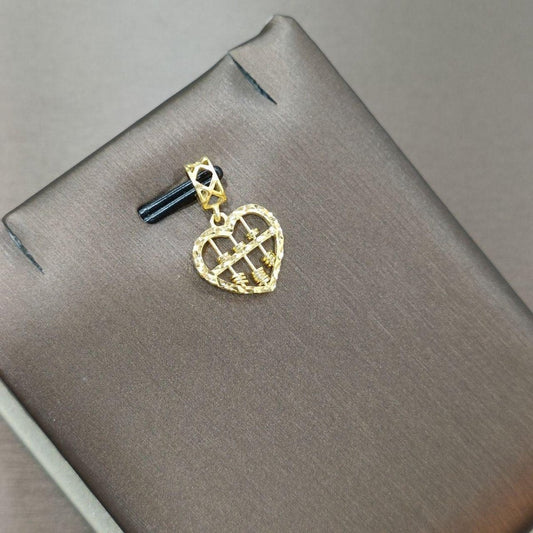 22k / 916 Gold Heart / Dollar Sign Abacus Charm / Pendant - Best Gold Shop 22k gold 22k Gold Charms 22k gold pendant Charms & Pendants