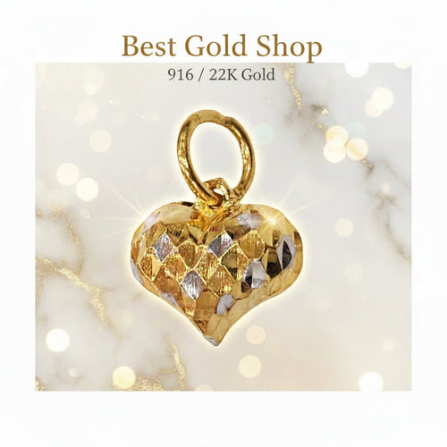 22k / 916 Gold Heart Necklace By Best Gold ShopCharms & PendantsBest Gold Shop