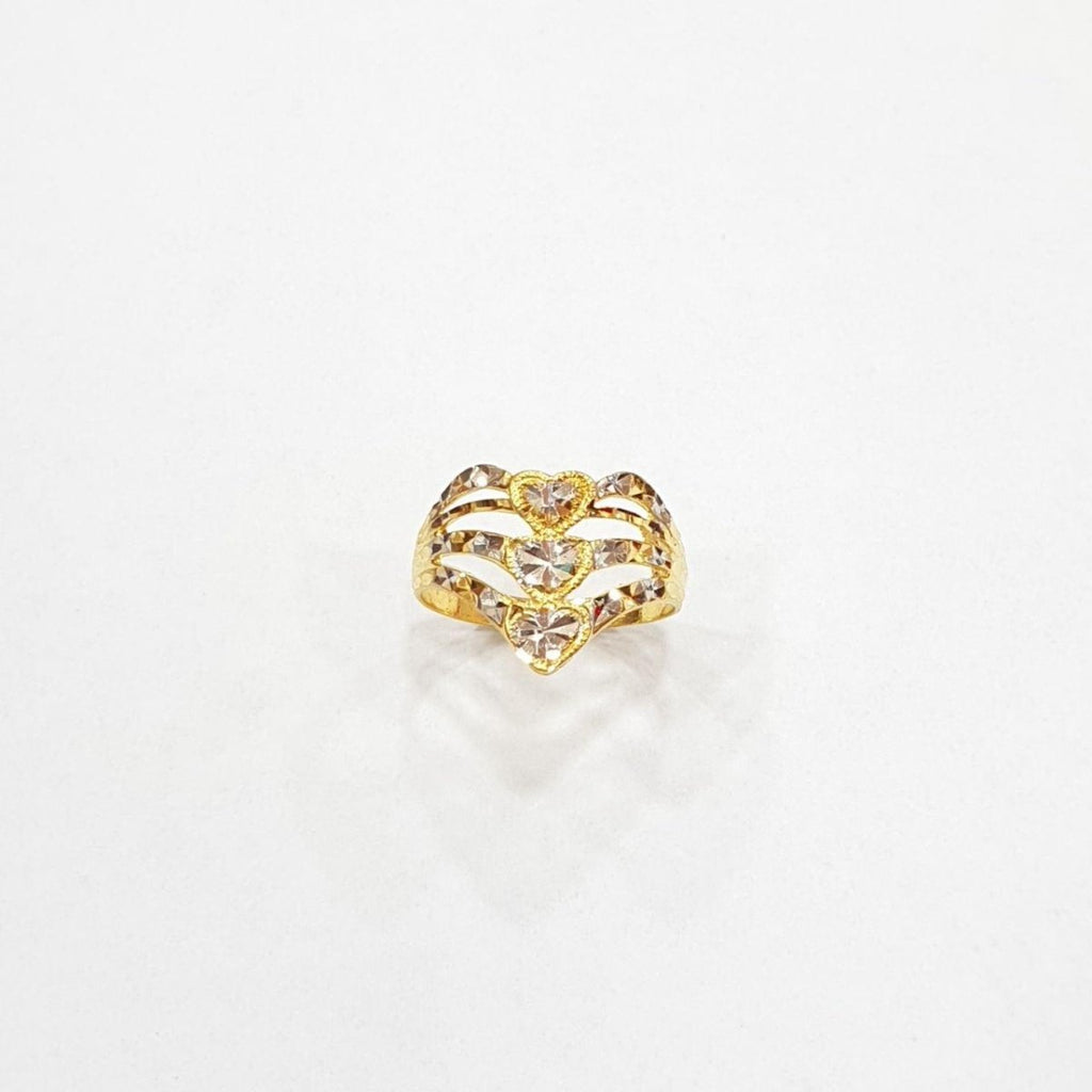 22k / 916 Gold heart ring 2 Tone - Best Gold Shop 22k gold 22k gold ring 916 gold 916 gold