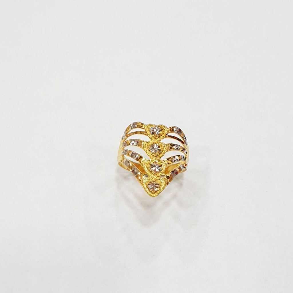 22k / 916 Gold heart ring 2 Tone - Best Gold Shop 22k gold 22k gold ring 916 gold 916 gold