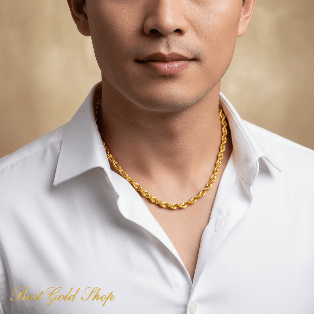 22K / 916 Gold Heavier Weight Hollow Rope Necklace by Best Gold Shop916 goldBest Gold Shop