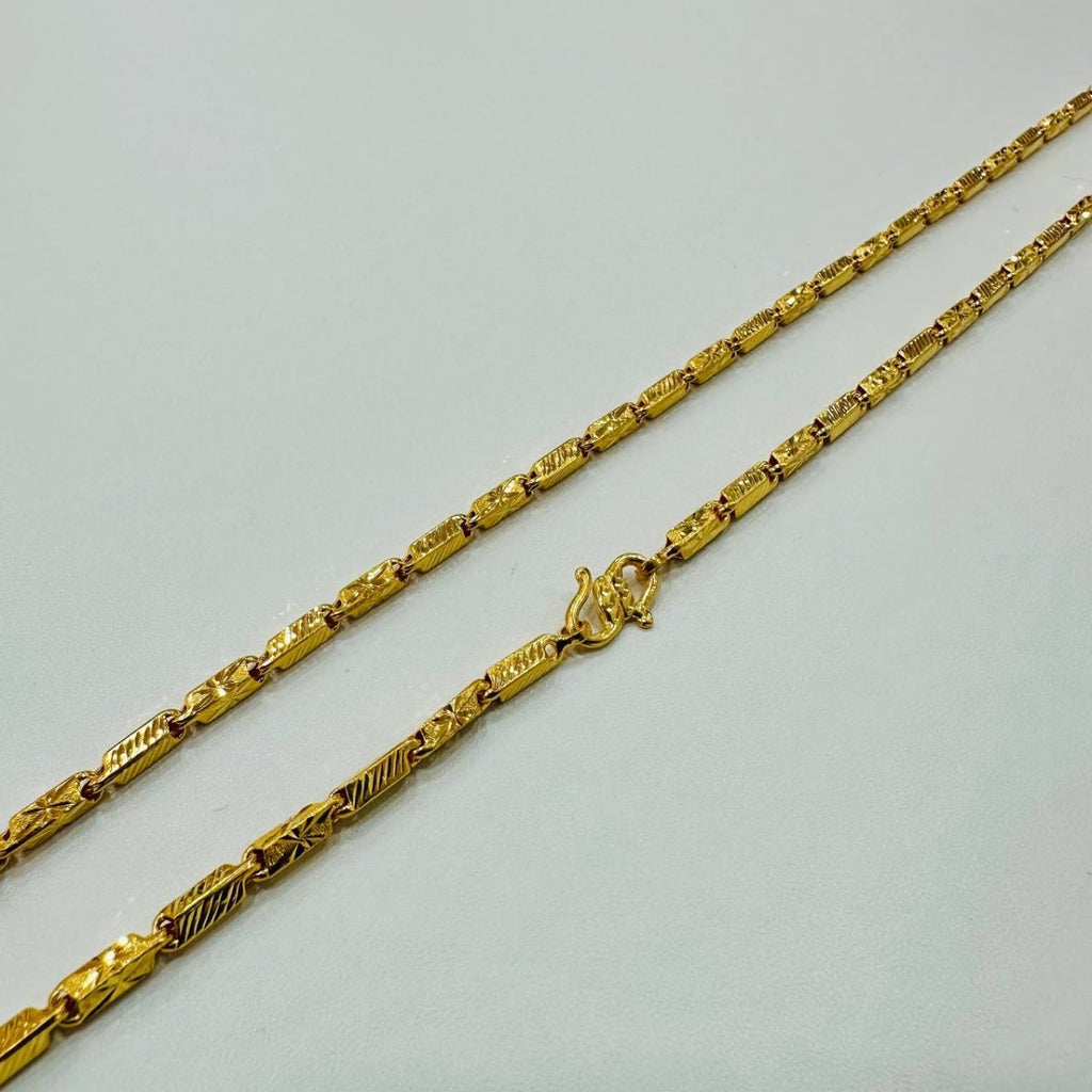 22k / 916 Gold Hexagon Tube Chain by Best Gold Shop - Best Gold Shop 22k gold 22k gold chain 22k gold necklace Necklaces