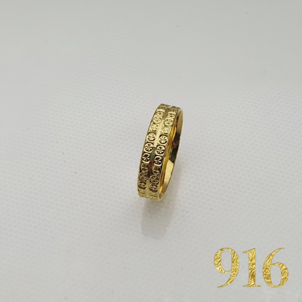 22K / 916 Gold High Polish Cutting Ring by Best Gold ShopRingsBest Gold Shop