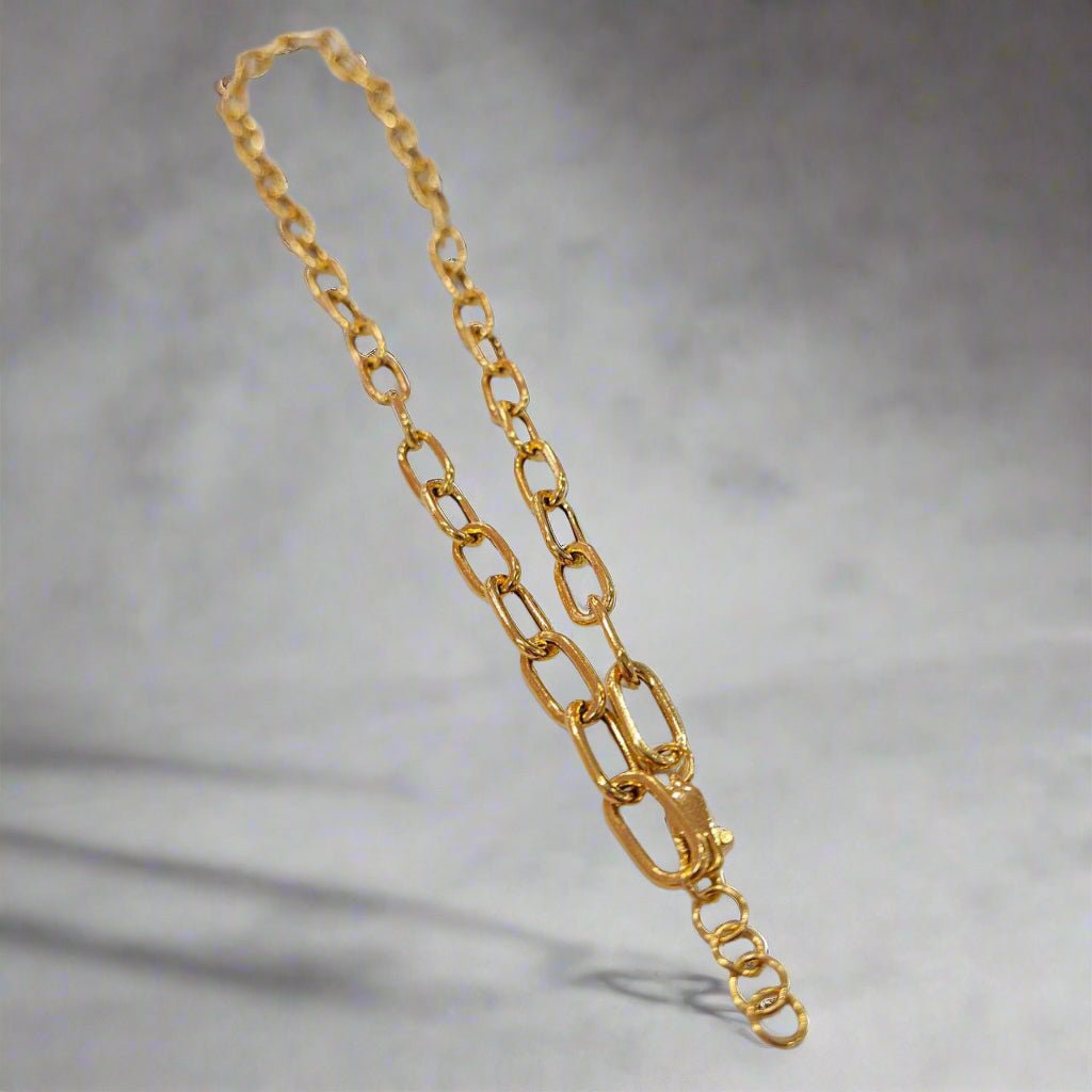 22k / 916 Gold Hollow Anchor Link Chain Light Weight - Best Gold Shop 22k gold 22k gold chain 22k gold necklace Necklaces