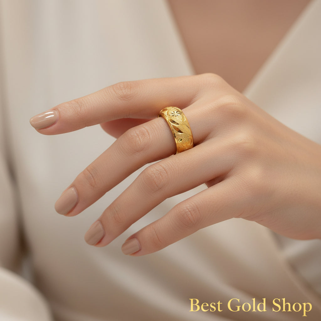 22k / 916 Gold Hollow Design Craving Ring V2RingsBest Gold Shop