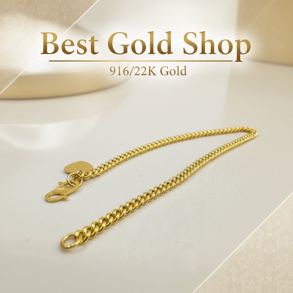 22k / 916 Gold Hollow Fish Bone BraceletBraceletsBest Gold Shop