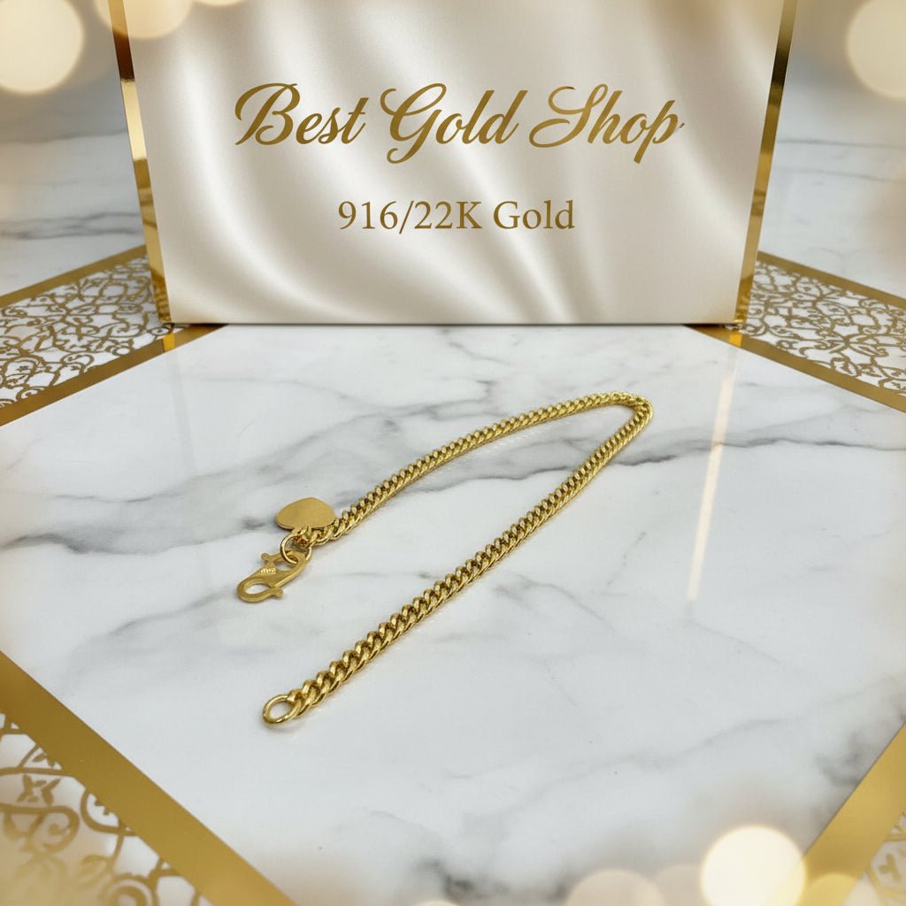 22k / 916 Gold Hollow Fish Bone BraceletBraceletsBest Gold Shop