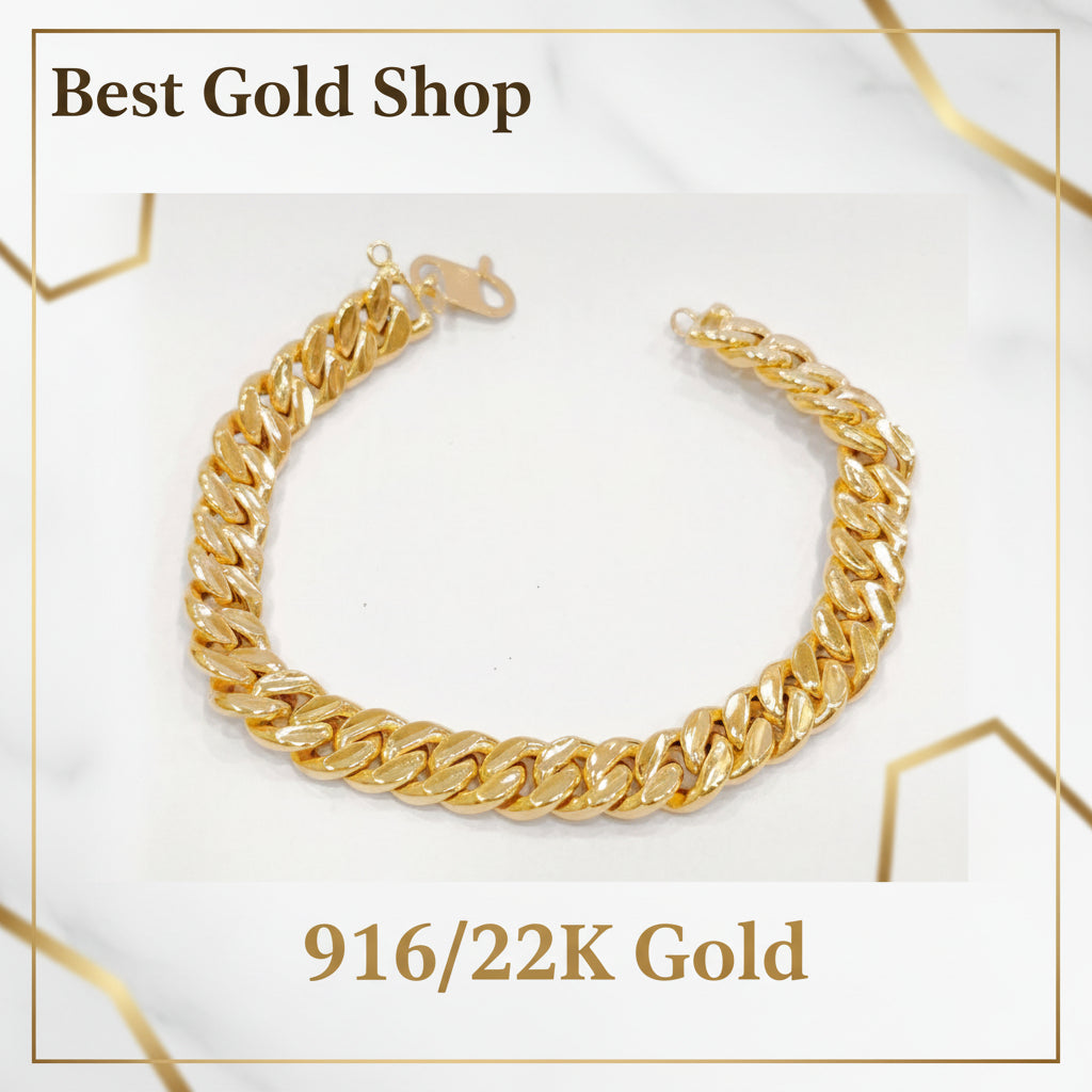 22K / 916 Gold hollow Milo/Cowboy Bracelet by Best Gold ShopBraceletsBest Gold Shop