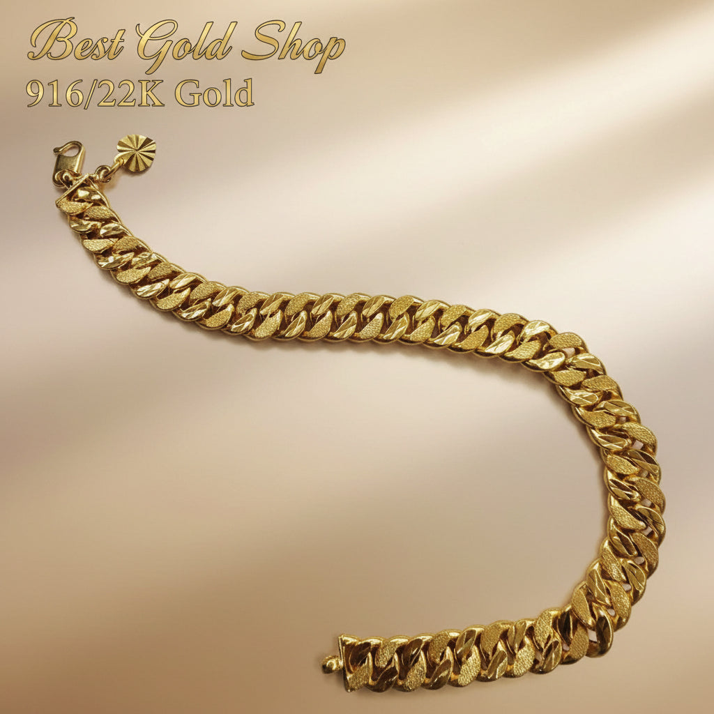 22K / 916 Gold hollow Milo/Cowboy Bracelet by Best Gold ShopBraceletsBest Gold Shop