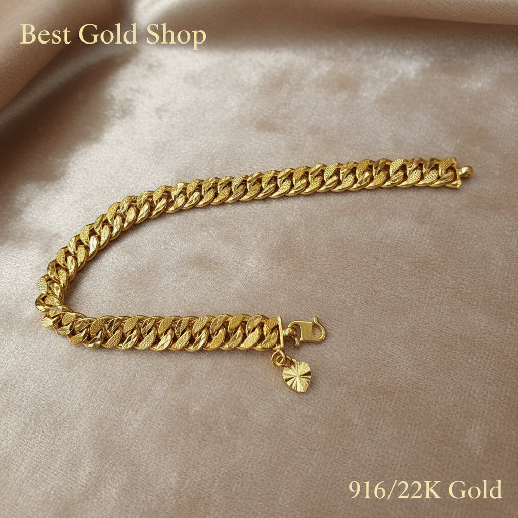 22K / 916 Gold hollow Milo/Cowboy Bracelet by Best Gold ShopBraceletsBest Gold Shop