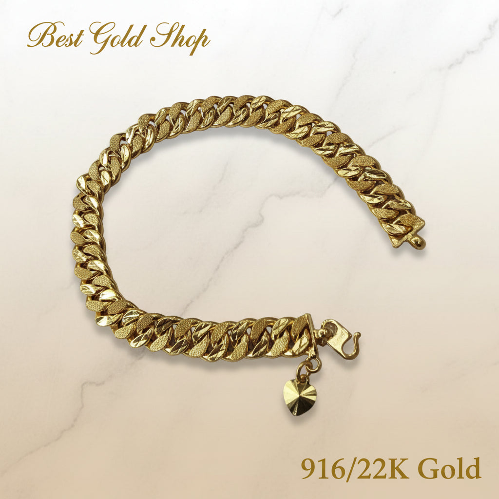 22K / 916 Gold hollow Milo/Cowboy Bracelet by Best Gold ShopBraceletsBest Gold Shop