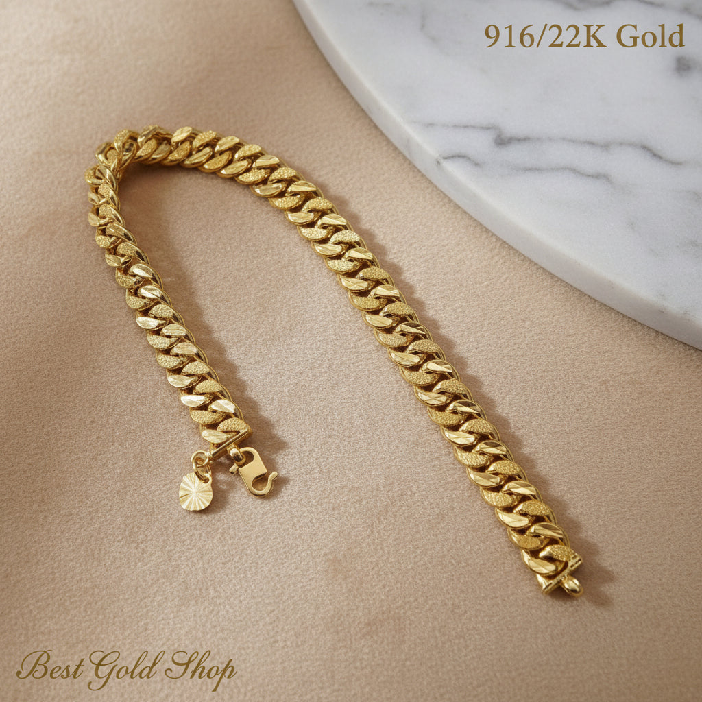 22K / 916 Gold hollow Milo/Cowboy Bracelet by Best Gold ShopBraceletsBest Gold Shop