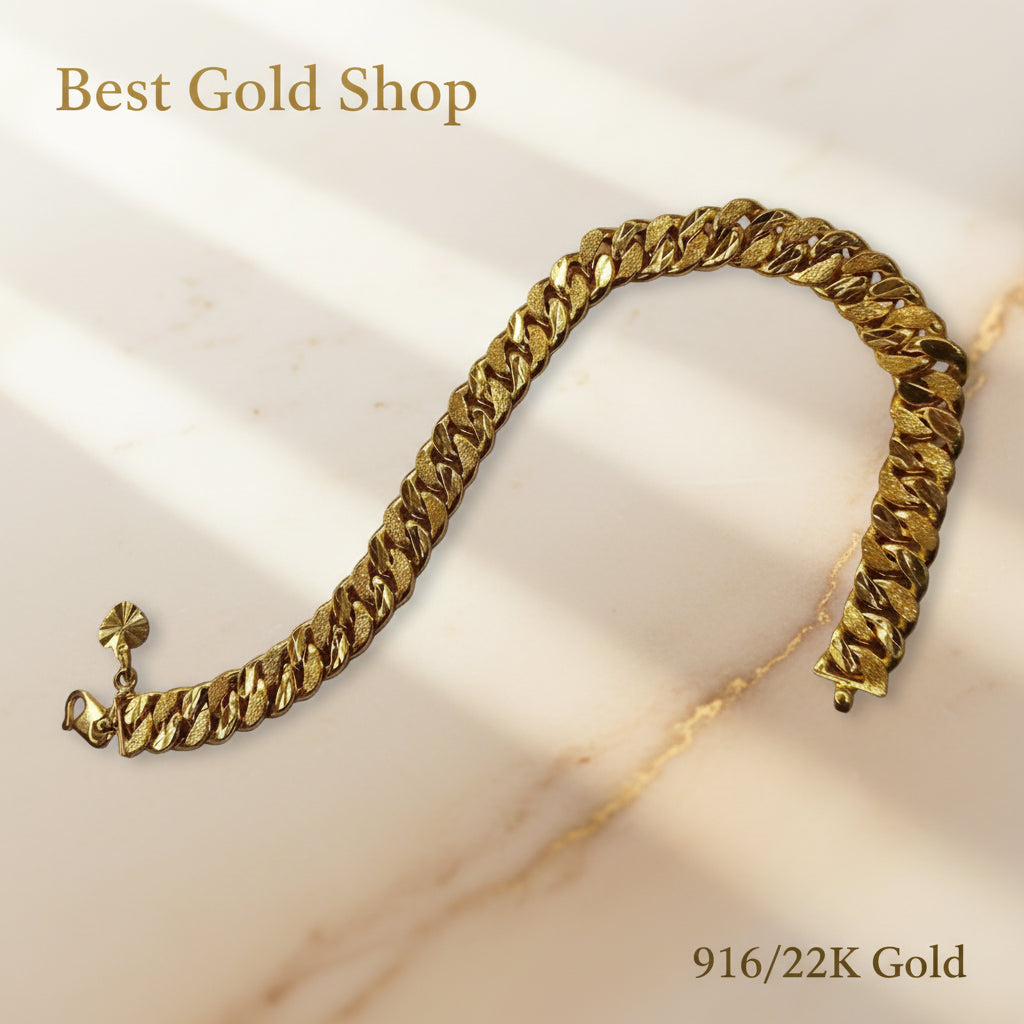 22K / 916 Gold hollow Milo/Cowboy Bracelet by Best Gold ShopBraceletsBest Gold Shop