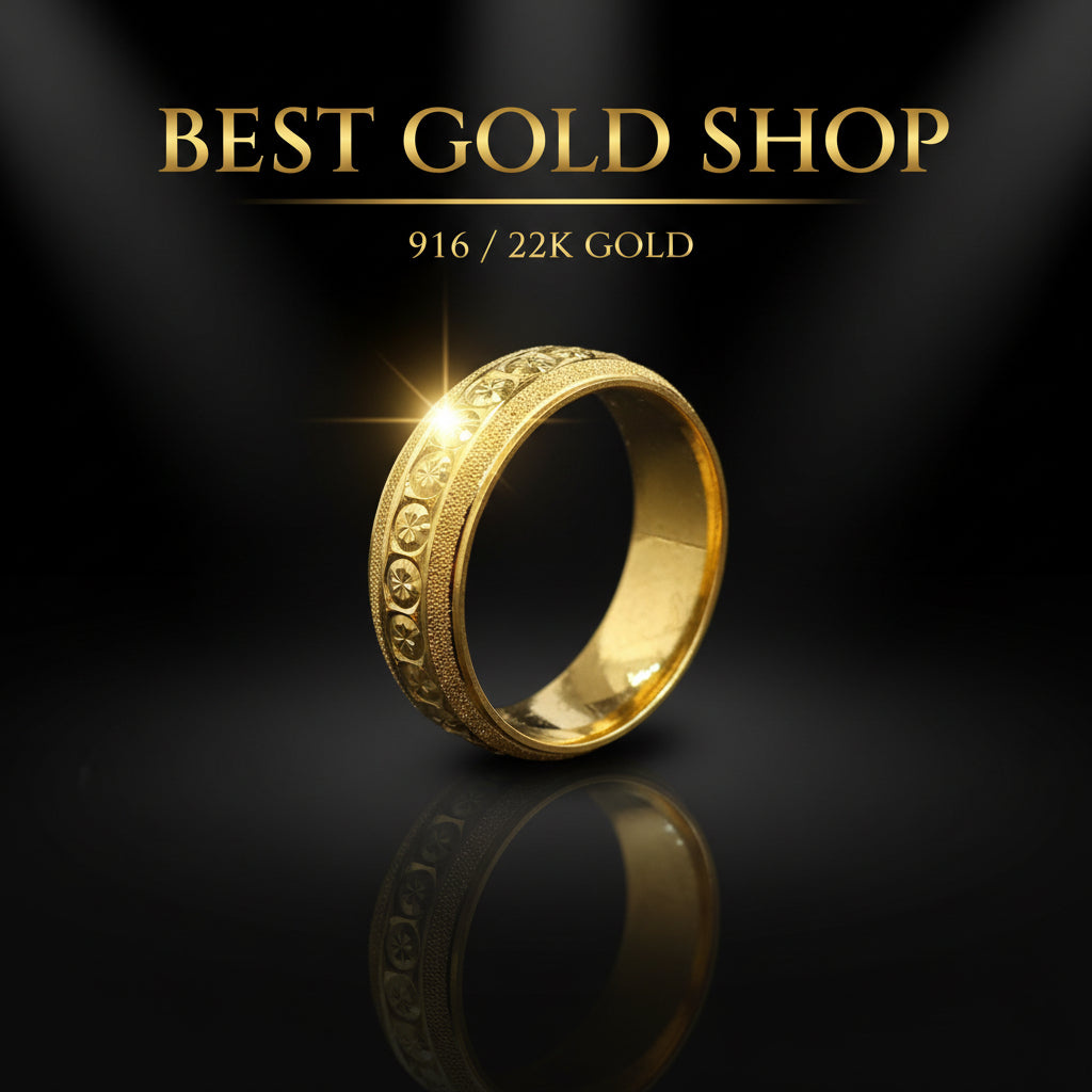 22k / 916 Gold Hollow Ring V7 by Best Gold ShopRingsBest Gold Shop
