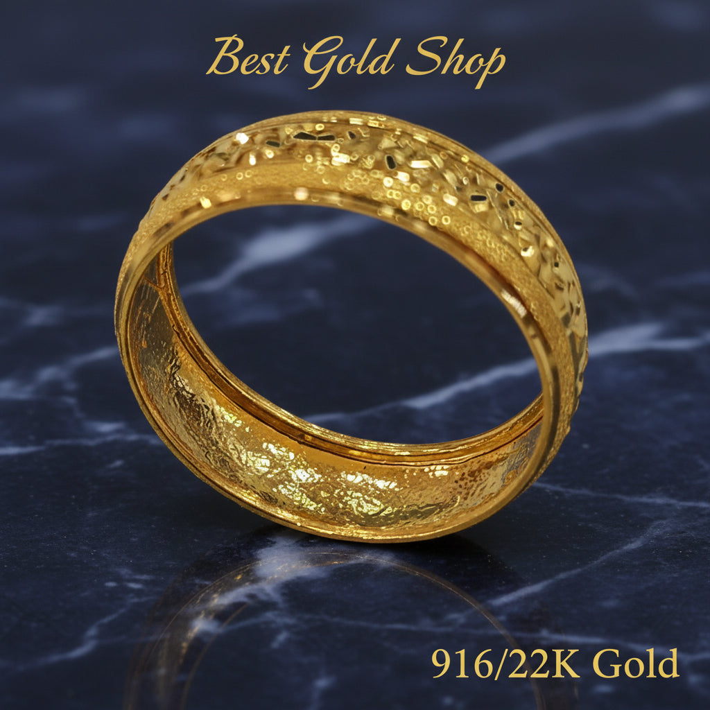 22k / 916 Gold Hollow Ring V7 by Best Gold ShopRingsBest Gold Shop