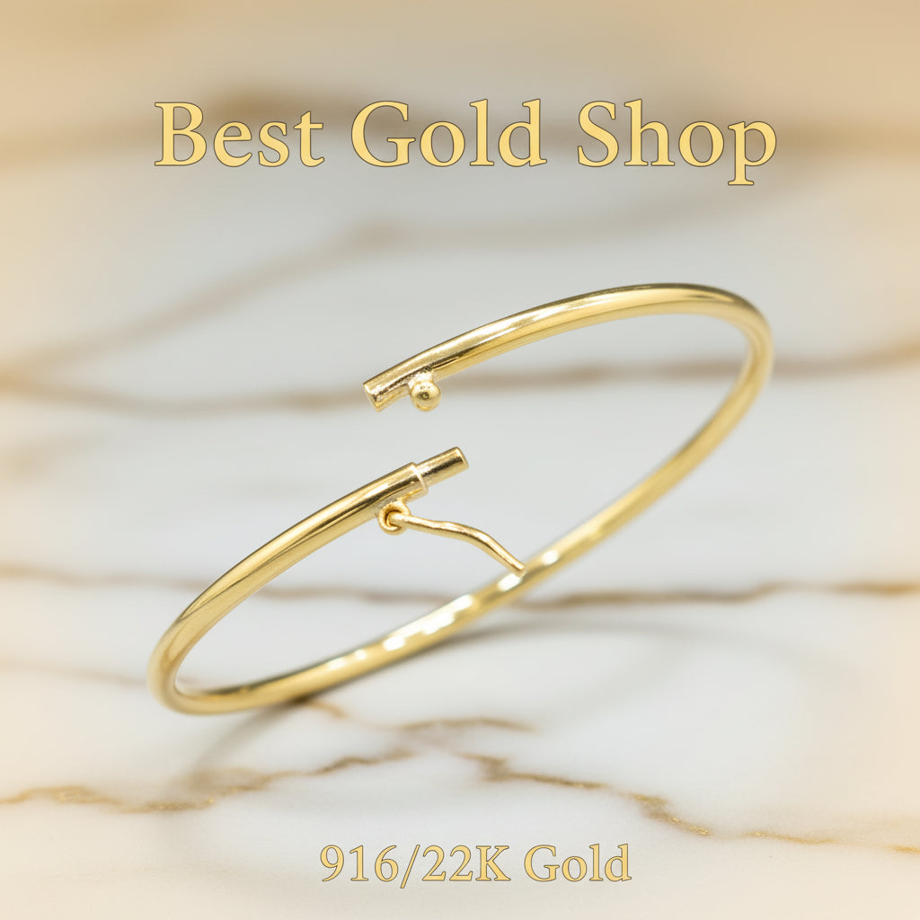 22k / 916 Gold Hollow Shiny Bangle by Best Gold ShopBraceletsBest Gold Shop