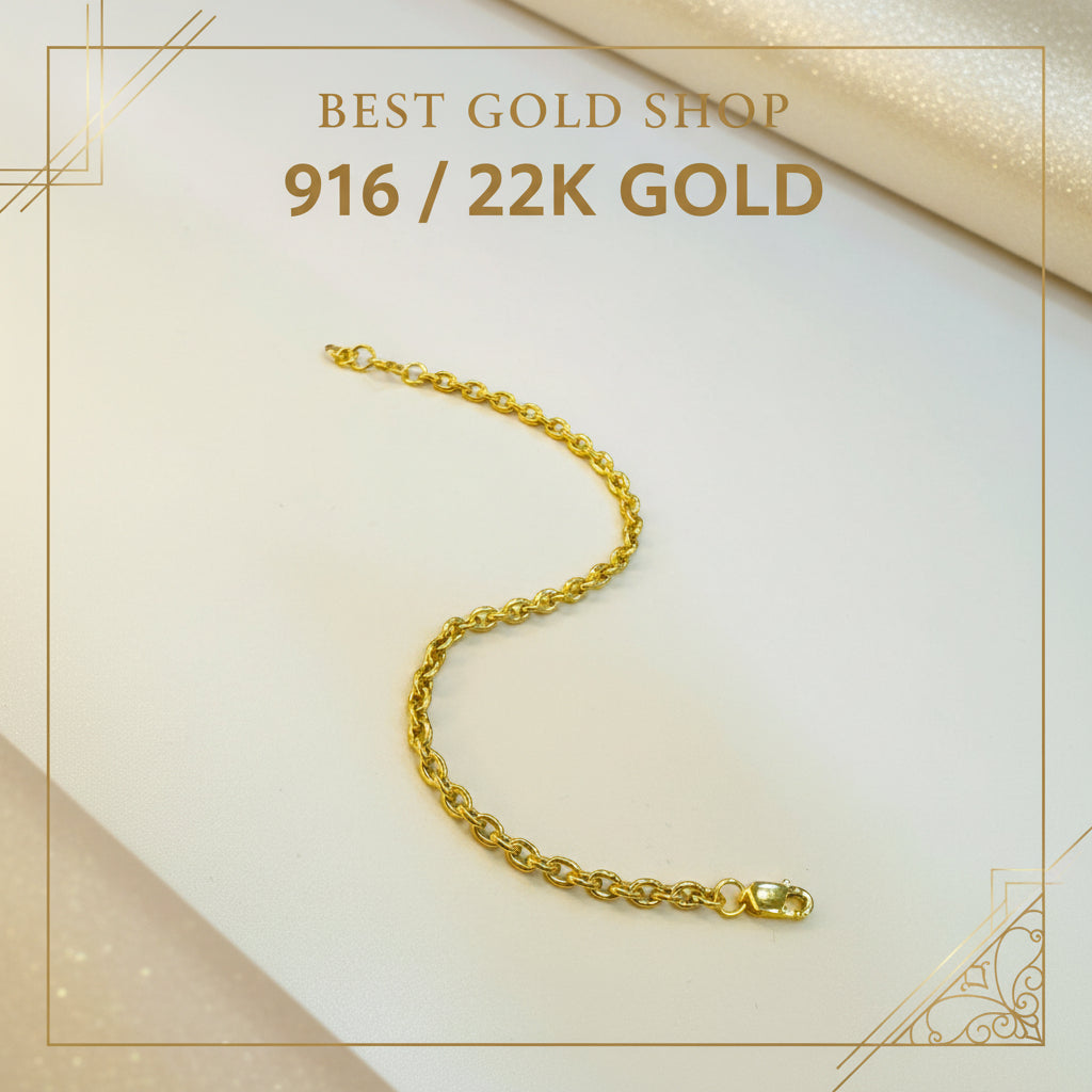22k / 916 Gold Hollow Wan zi Bracelet by Best Gold ShopBraceletsBest Gold Shop