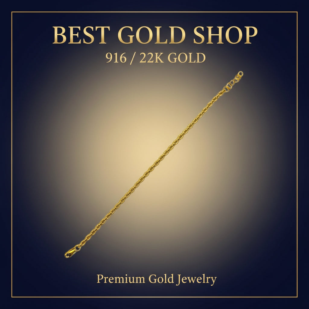 22k / 916 Gold Hollow Wan zi Bracelet by Best Gold ShopBraceletsBest Gold Shop