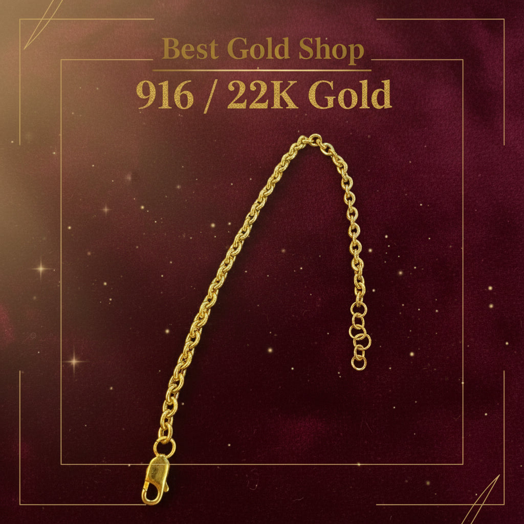 22k / 916 Gold Hollow Wan zi Bracelet by Best Gold ShopBraceletsBest Gold Shop
