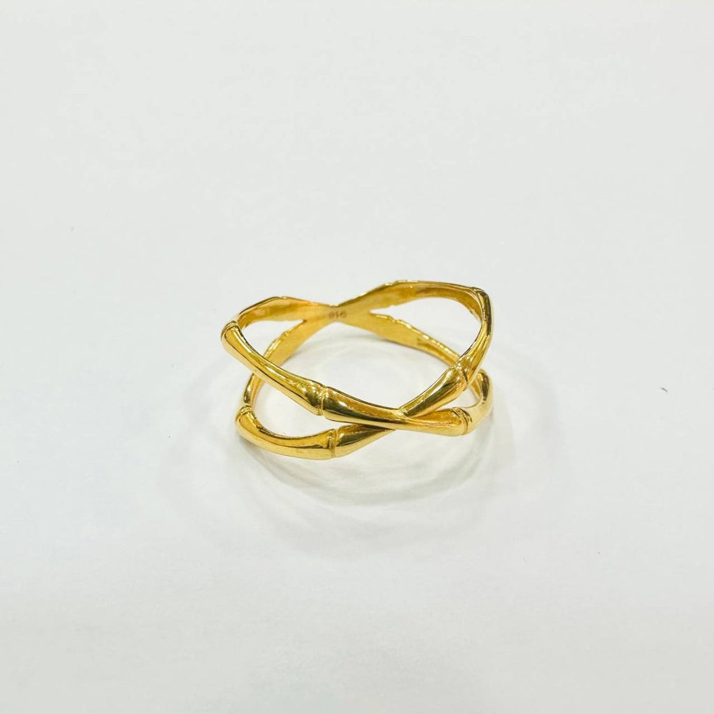 22k / 916 Gold Italy design Bamboo Ring - Best Gold Shop 22k gold 22k gold ring 916 gold 916 gold