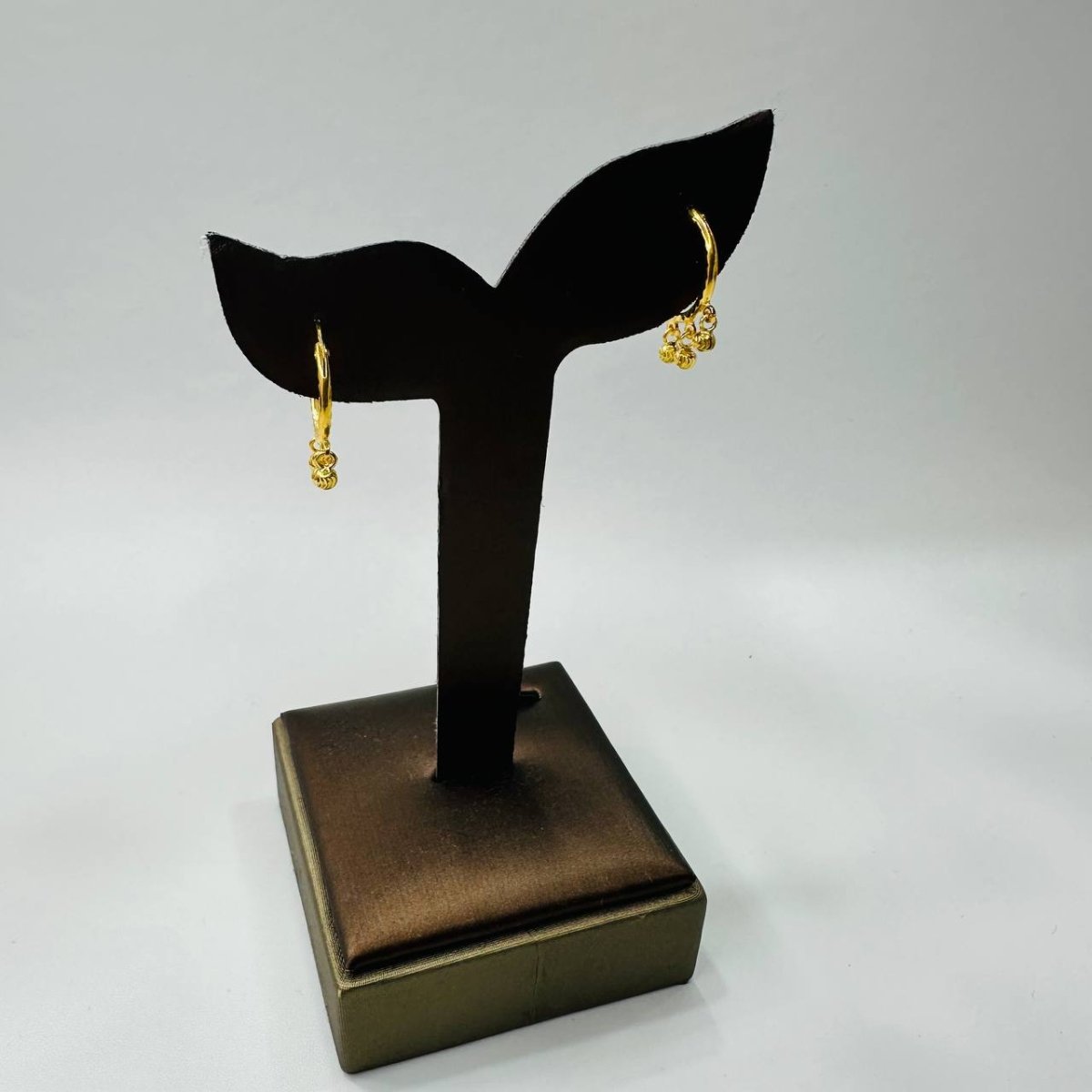 22k / 916 Gold Loop Earring Dangling Ball Earring by Best Gold Shop - Best Gold Shop 22k gold 22k gold earring 916 gold Earrings