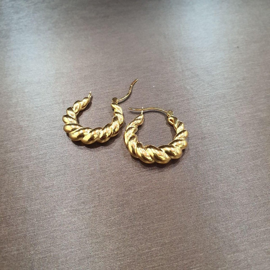 22k / 916 Gold Loop Earring High Polish - Best Gold Shop 22k gold 22k gold earring 916 gold Earrings