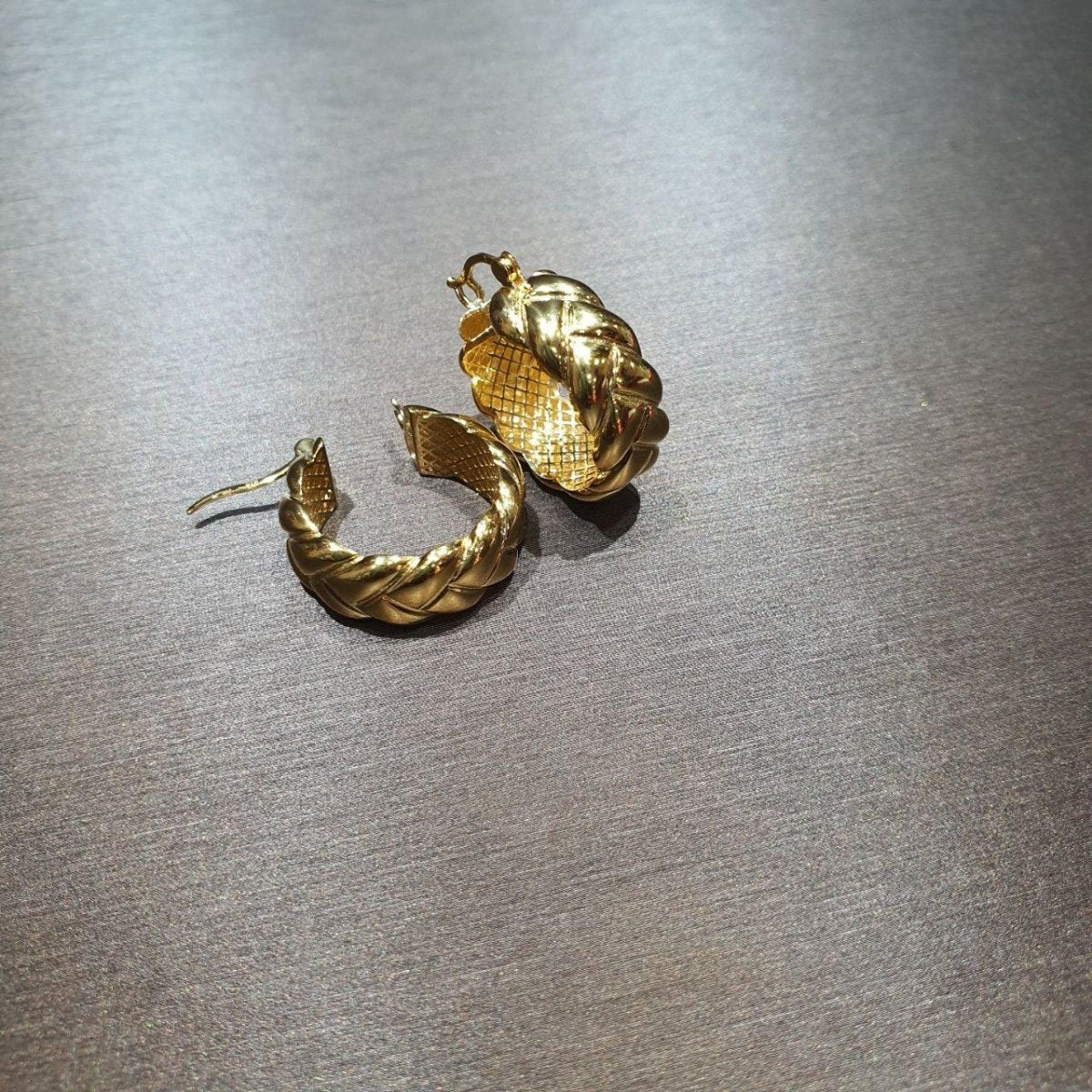 22k / 916 Gold Loop Earring High Polish - Best Gold Shop 22k gold 22k gold earring 916 gold Earrings