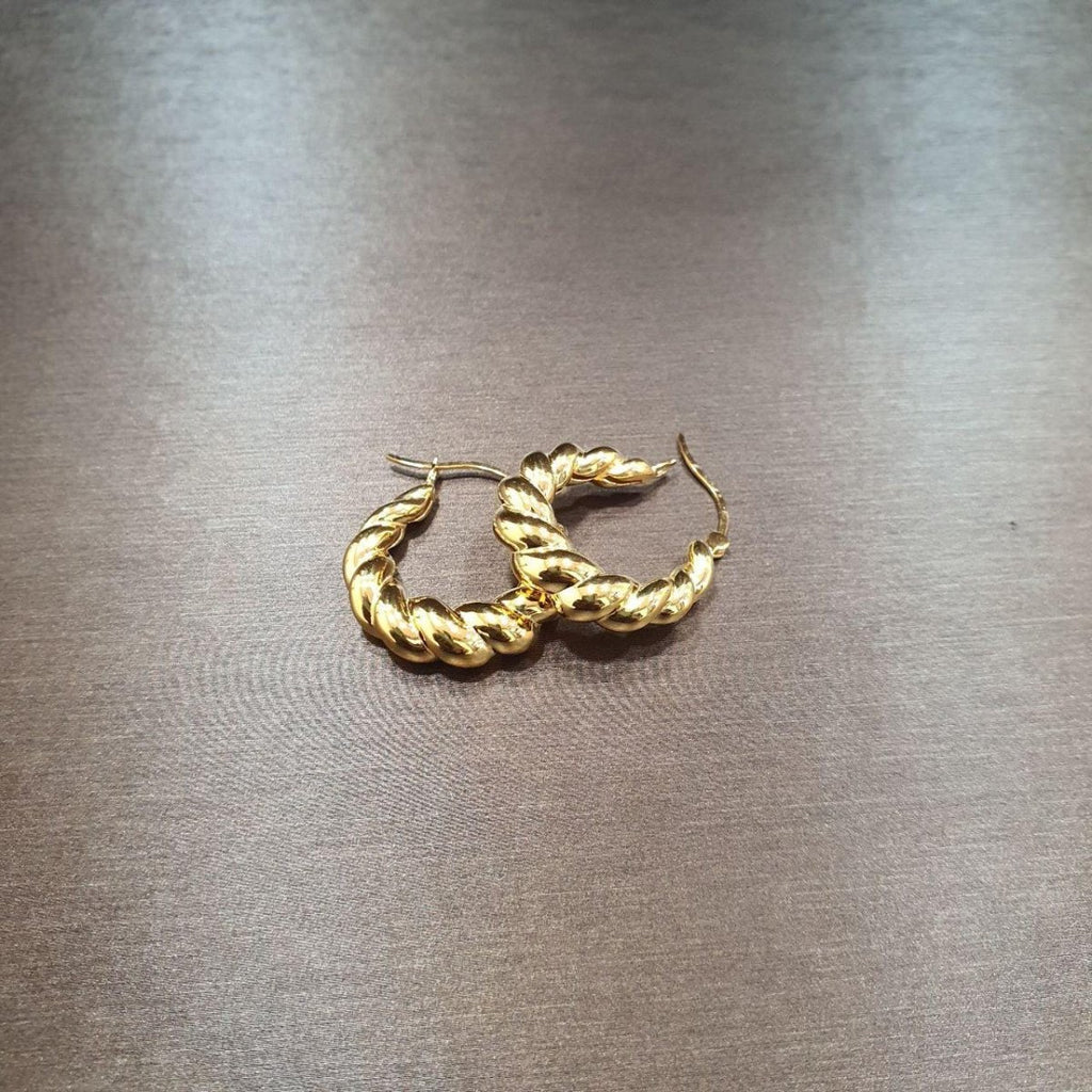 22k / 916 Gold Loop Earring High Polish - Best Gold Shop 22k gold 22k gold earring 916 gold Earrings