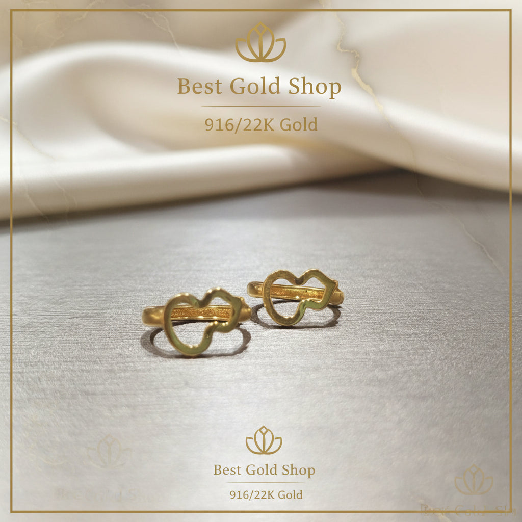 22k / 916 Gold Loop high polish Earring by Best Gold Shop916 goldBest Gold Shop