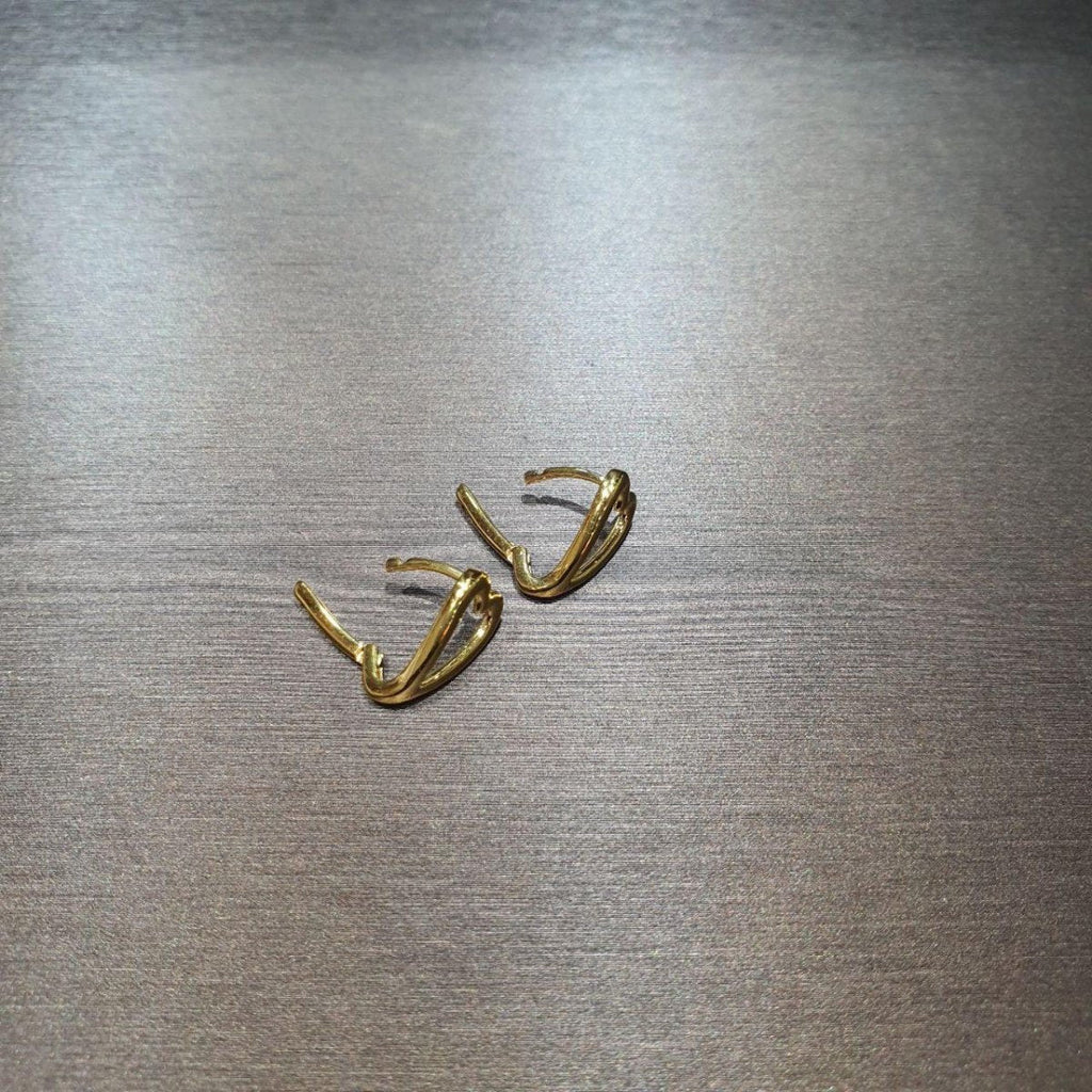 22k / 916 Gold Loop high polish Earring - Best Gold Shop 22k gold 22k gold earring 916 gold 916 gold