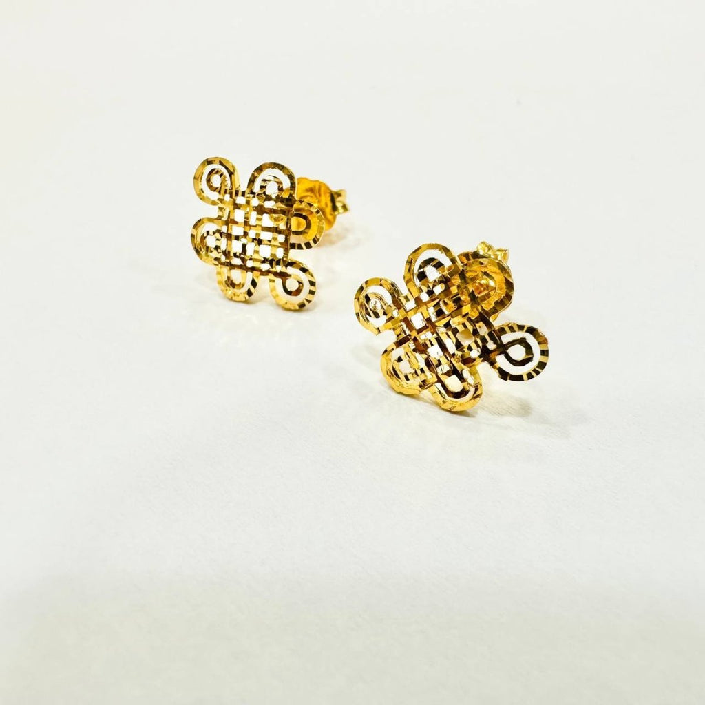 22k / 916 gold lucky knot earring - Best Gold Shop 22k gold 22k gold earring 916 gold 916 gold