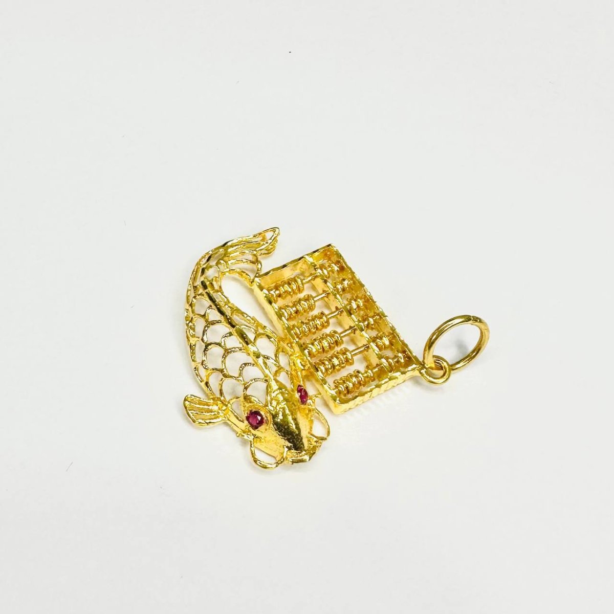 22k / 916 Gold moving abacus koi fish pendant - Best Gold Shop 22k gold 22k gold pendant 916 gold 916 gold