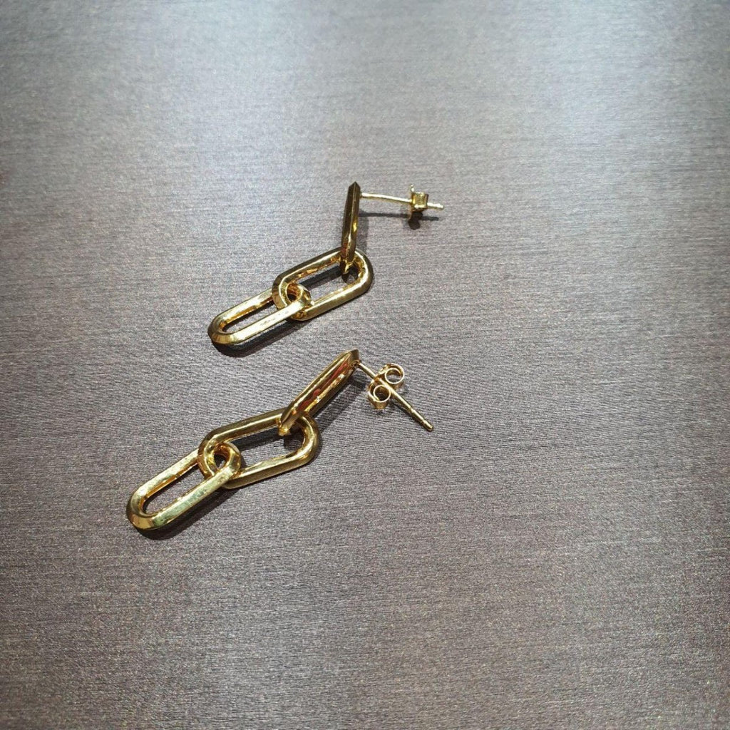 22K / 916 Gold Paper Clip Earring - Best Gold Shop 22k gold 22k gold earring 916 gold Earrings