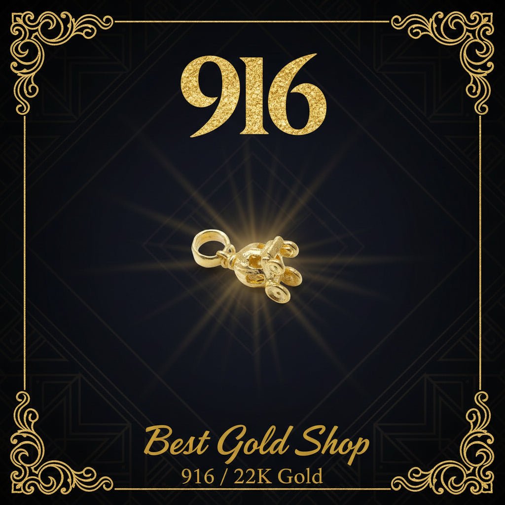 22k / 916 Gold Pumpkin Car V2 by Best Gold ShopCharms & PendantsBest Gold Shop