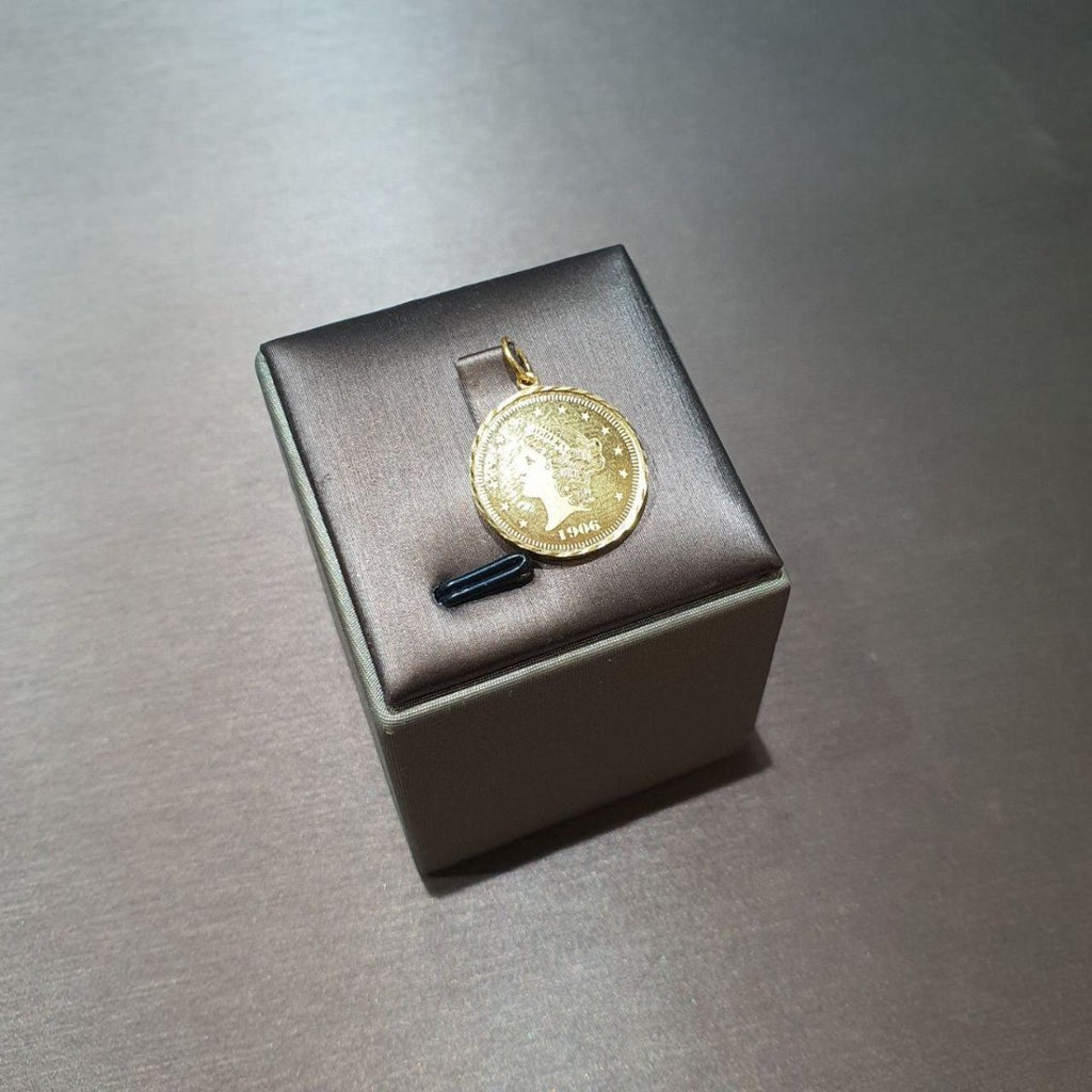 22k / 916 gold Queen Elizabeth Coin pendant - Best Gold Shop 22k gold 22k gold pendant 916 gold Charms & Pendants