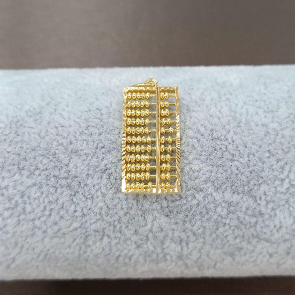 22k / 916 Gold Rectangle abacus pendant - Best Gold Shop 22k gold 22k Gold Charms 22k gold pendant Charms & Pendants