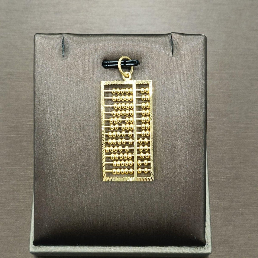 22k / 916 Gold Rectangle abacus pendant - Best Gold Shop 22k gold 22k Gold Charms 22k gold pendant Charms & Pendants