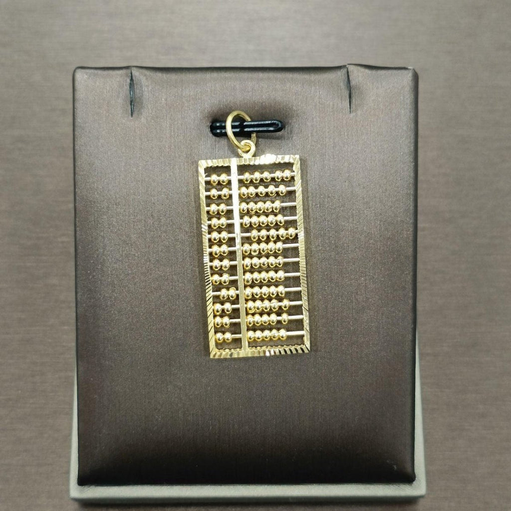 22k / 916 Gold Rectangle abacus pendant - Best Gold Shop 22k gold 22k Gold Charms 22k gold pendant Charms & Pendants