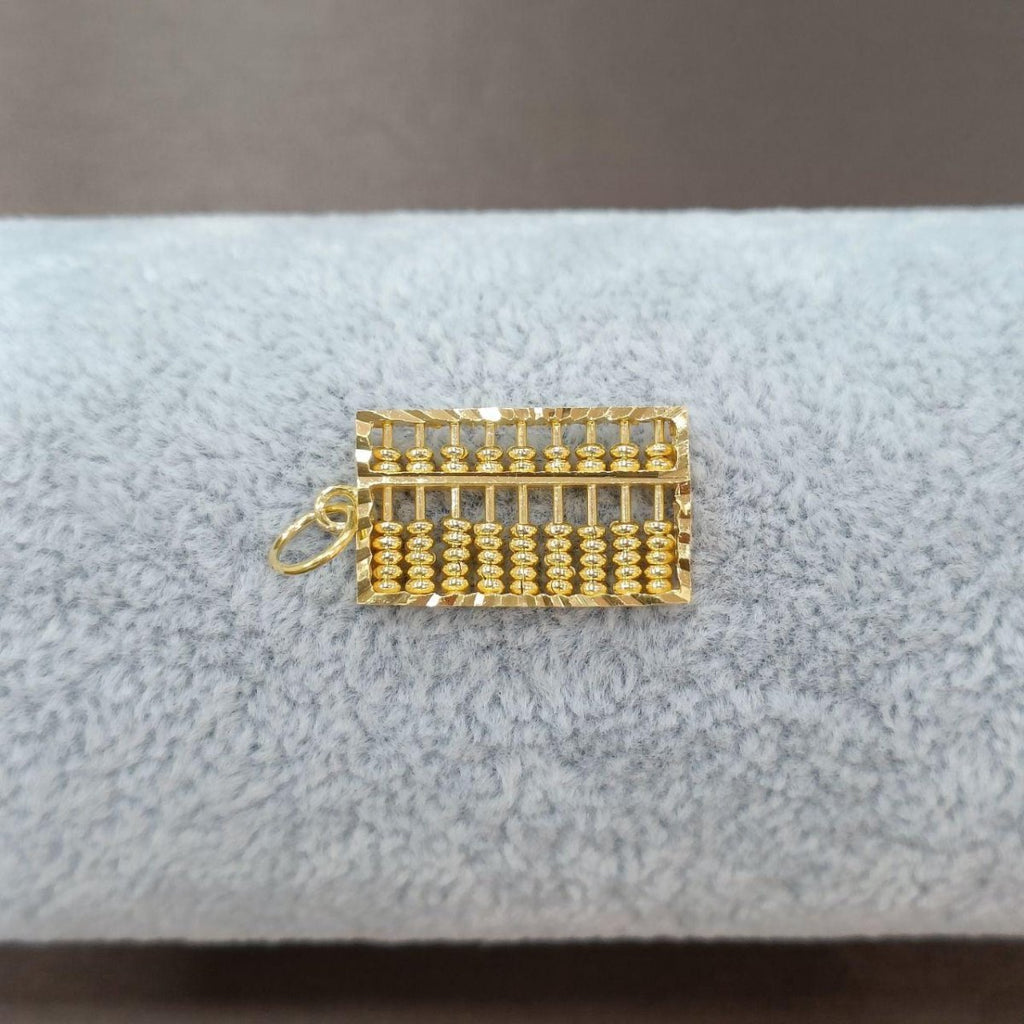 22k / 916 Gold Rectangle abacus pendant - Best Gold Shop 22k gold 22k Gold Charms 22k gold pendant Charms & Pendants