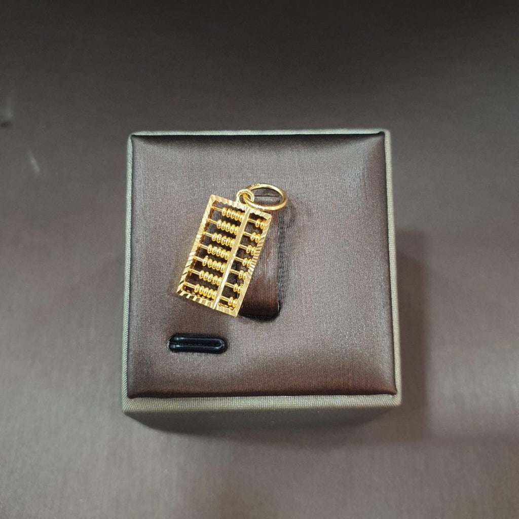 22k / 916 Gold Rectangle abacus pendant - Best Gold Shop 22k gold 22k Gold Charms 22k gold pendant Charms & Pendants