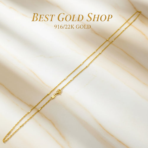 22k/ 916 Gold Rope and Bar Necklace by Best Gold ShopNecklacesBest Gold Shop