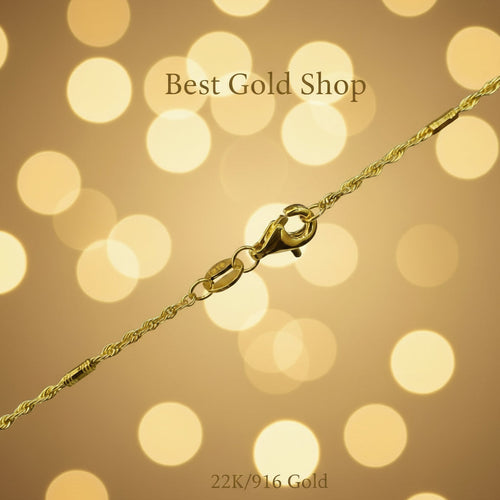 22k/ 916 Gold Rope and Bar Necklace by Best Gold ShopNecklacesBest Gold Shop